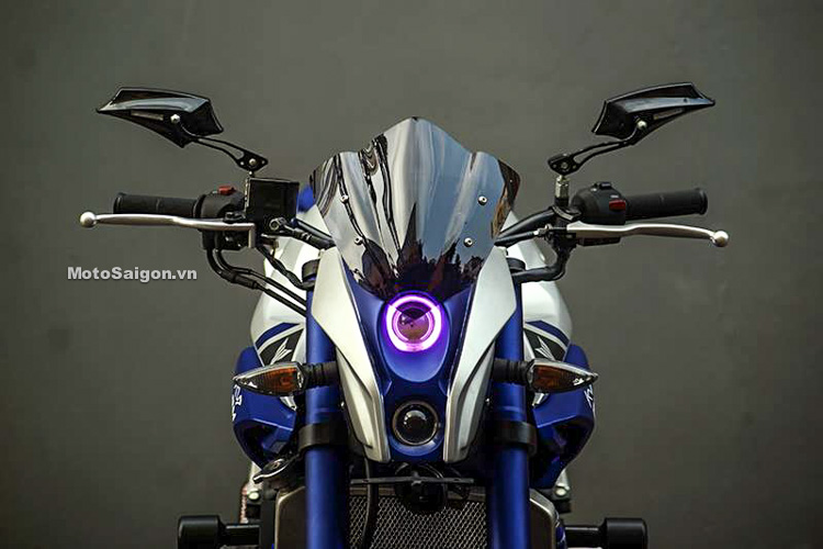 Ngắm Yamaha MT-03 độ đầu đèn & bánh lớn cực chất của biker nước ngoài-1