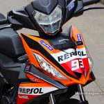 Winner 150 đỏ đen sơn mâm và dán tem decal Repsol