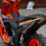 Winner 150 đỏ đen sơn mâm và dán tem decal Repsol